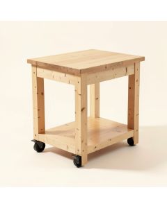 Lapithos Kitchen Island With Wood Top (synthetic illustration; no displayed measurements)