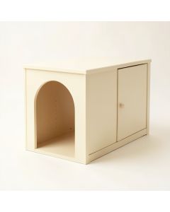 Birch Falls Empty Furniture-Style Litter Enclosure - Cream (synthetic illustration; no displayed measurements)