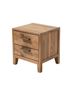Brunella Solid Wood 2 Drawer End Table (synthetic illustration; no displayed measurements)