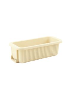 Wren Crest Empty Railing Planter With Integral Brackets - Cream