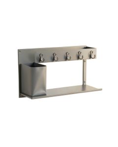 Vale Bridge Wall-Mounted Entryway Organizer Shelf - Gray