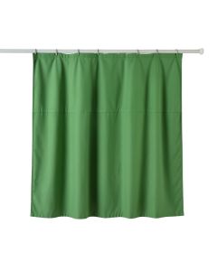 Glen Branch Shower Curtain Hanging Flat From A Plain Rod - Green (synthetic illustration; no displayed measurements)