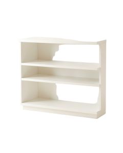 Maple Arc Low Bookcase - White