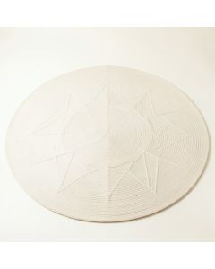 Juniper Branch Round Area Rug - Cream (synthetic illustration; no displayed measurements)