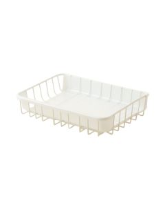 Dune Bluff Empty Under-Desk Cable Tray - White (synthetic illustration; no displayed measurements)