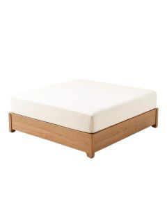 King Solid Wood And Upholstered Low Profile Standard Bed