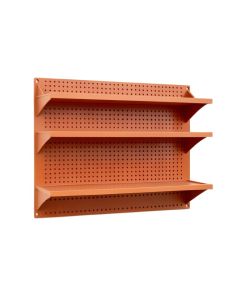 Maple Bridge Empty Wall-Mounted Tool Organizer Panel - Terracotta (synthetic illustration; no displayed measurements)