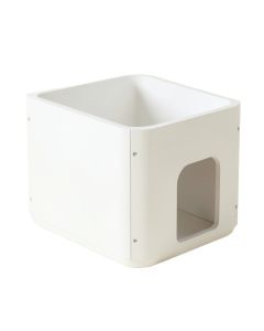 Elm Crossing Empty Furniture-Style Litter Enclosure - White (synthetic illustration; no displayed measurements)