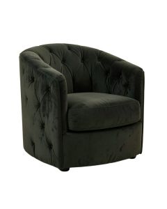 Antonia 32.5 '' Wide Tufted Velvet Barrel Chair (synthetic illustration; no displayed measurements)