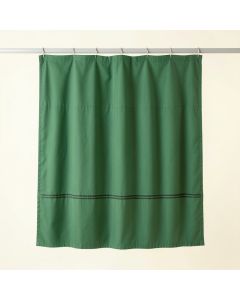 Sage Brook Shower Curtain Hanging Flat From A Plain Rod - Green (synthetic illustration; no displayed measurements)