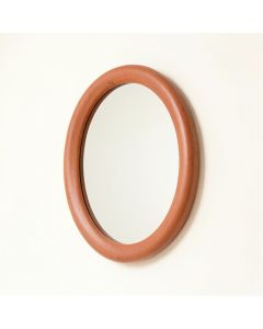 River Bridge Framed Wall Mirror - Terracotta (synthetic illustration; no displayed measurements)