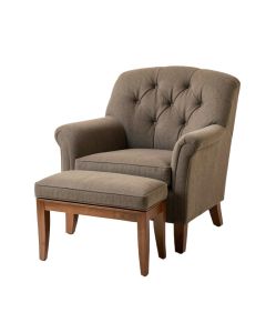 Heywood 33 '' Wide Tufted Polyester Armchair And Ottoman