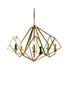 Kayla 8 - Light Candle Style Geometric Chandelier