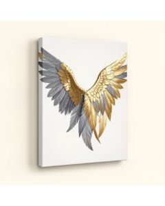 Fashion And Glam Gold My Amethyst Angel Wings Feathers - Wrapped Canvas Graphic Art Print (synthetic illustration; no displayed measurements)