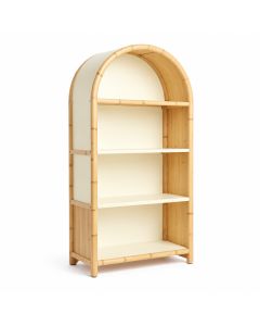 Reed Edge Freestanding Bookcase - Cream