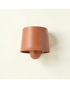 Sage Bluff Wall Sconce Mounted On A Plain Wall - Terracotta (synthetic illustration; no displayed measurements)