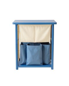 Shore Bluff Laundry Sorting Station With Plain Removable Bags - Blue (synthetic illustration; no displayed measurements)