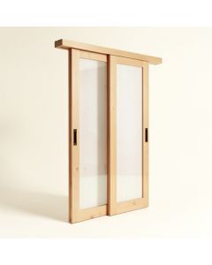 Lucia Glass Sliding Closet Door (synthetic illustration; no displayed measurements)