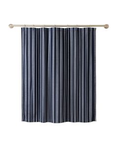 Cove Brook Shower Curtain Hanging Flat From A Plain Rod - Navy (synthetic illustration; no displayed measurements)