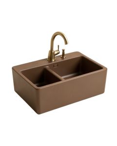 Elkay Fireclay 25 '' L X 19 '' W Farmhouse Kitchen Sink