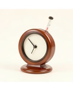 Cocktail Poly Resin Clock With Thermometer (synthetic illustration; no displayed measurements)