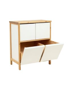 Ridge Branch Freestanding Pull-Out Hamper Cabinet - White (synthetic illustration; no displayed measurements)