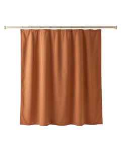 Brook Crossing Shower Curtain Hanging Flat From A Plain Rod - Terracotta (synthetic illustration; no displayed measurements)