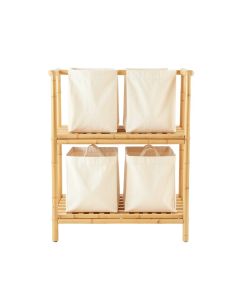 Vale Canyon Laundry Sorting Station With Plain Removable Bags - Ivory