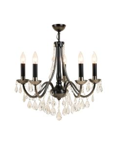 Candle Style Traditional Chandelier With Crystal Accents