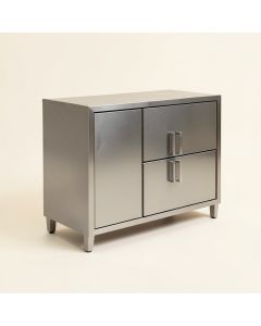 Pinegar Metal 4 Door Accent Cabinet (synthetic illustration; no displayed measurements)