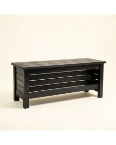 Alder Arc Narrow Outdoor Storage Bench (synthetic illustration; no displayed measurements)