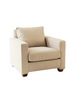 Slate Arc Upholstered Armchair - Beige