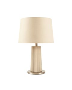 Juniper Crossing Table Lamp With A Plain Fabric Shade - Beige