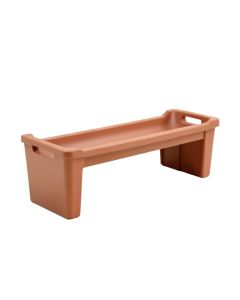 Cliff Bluff Narrow Outdoor Storage Bench - Terracotta (synthetic illustration; no displayed measurements)