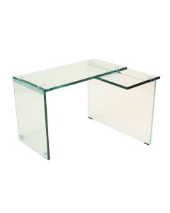 Aanisha Glass L-Shape Desk