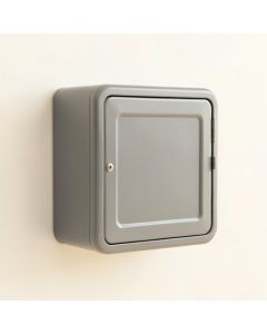 Slate Bluff Wall-Mounted Entry Cabinet - Gray (synthetic illustration; no displayed measurements)