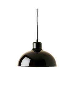 Slate Crest Pendant Light Suspended From One Plain Cable - Black (synthetic illustration; no displayed measurements)