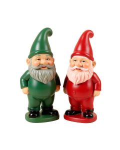 Garden Gnome 2 Piece Statue Set