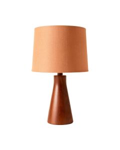 Brook Bluff Table Lamp With A Plain Fabric Shade - Terracotta (synthetic illustration; no displayed measurements)