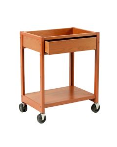 Dawn Crossing Empty Rolling Workshop Cart - Terracotta (synthetic illustration; no displayed measurements)