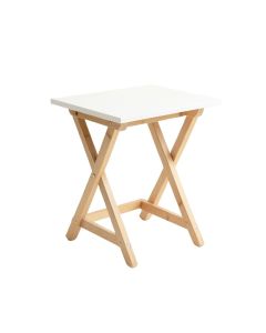 Elm Crest Compact Balcony Table - White