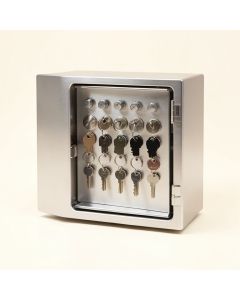 Locking Key Cabinet , 36-Key , Brushed Aluminum , 11 3/4 X 4 5/8 X 11 (synthetic illustration; no displayed measurements)