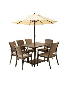 Kaitlynn Bistro Set With Umbrella