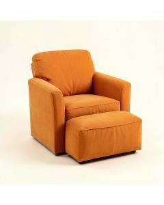 Carota Upholstered Kids Novelty Chair And Ottoman (synthetic illustration; no displayed measurements)