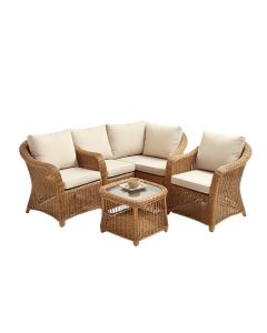 Andranae Outdoor 3 Piece Rattan Seating Group With Cushions (synthetic illustration; no displayed measurements)