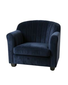 River Bluff Upholstered Armchair - Navy (synthetic illustration; no displayed measurements)