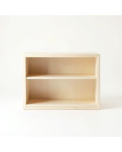 Shore Bend Low Bookcase - Ivory (synthetic illustration; no displayed measurements)
