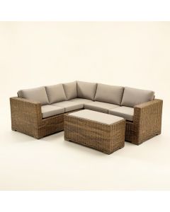 Avoca 6 Piece Rattan Sectional Seating Group With Cushions (synthetic illustration; no displayed measurements)