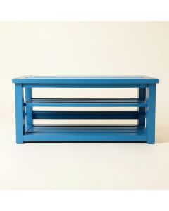 Dawn Bridge Shoe Storage Bench - Blue (synthetic illustration; no displayed measurements)