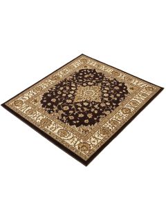 Runner Janis Damask Power Loom Dark Brown/Cream/Tan/Caramel Brown Rug (synthetic illustration; no displayed measurements)